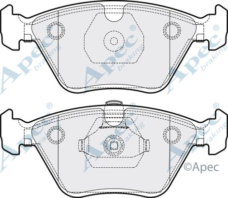 APEC BRAKING Bremžu uzliku kompl., Disku bremzes PAD1225